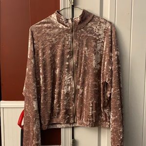 Pink rose bomber jacket